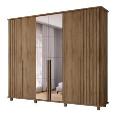 Guarda Roupa Com Espelho Varese Cinamomo