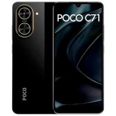 Smartphone Xiaomi Poco C71 128GB 4GB RAM Dual SIM Tela 6.88" - Preto -