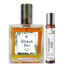 Kit Perfume Patchouli Puro 100Ml Masc. + Spray Portátil 10Ml