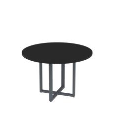 Mesa de Reunião Redonda 100cm Mrr1100p25tub Preto/Grafito