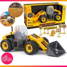 Brinquedo Trator Pá Carregadeira Construction Machine Articulado Grand