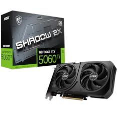 MSI Placa gráfica Gaming RTX 5060 Ti 8G Shadow 2X OC (8GB GDDR7, TBA-bit, desempenho extremo: TBA MHz, DisplayPort x3 2.1a, HDMI 2.1b, NVIDIA Blackwell Architecture)
