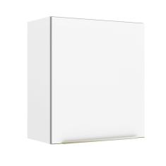Armário Aéreo Madesa Lux 60 cm 1 Porta - Branco/Branco Veludo