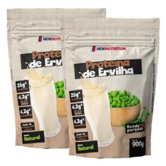 Proteína Da Ervilha 900g 100% Vegetal New Nutrition Kit 2 Unidades, Na