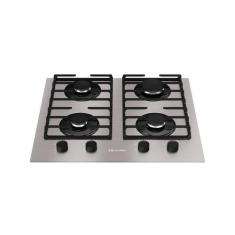 Fogão Cooktop 4 Bocas Ultra Chama MCG4BL Grade Dupla Mesa de Alumínio 