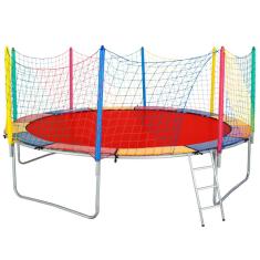 Cama Elástica 3,66m Chicoplay Lona Vermelha Nacional Com Emenda