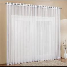 Cortina Para Quarto E Sala Voil Branco 4X2,65M - Pilli Enxovais E Tape