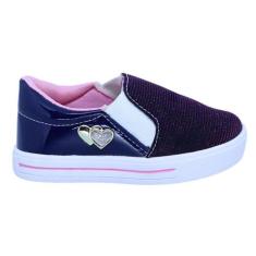 Tênis Infantil Slip On Meninas Charmoso E Delicado - Nenê Baby, 23, Sl