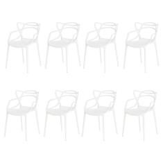 Kit 8 Cadeiras Allegra Branca Sala Cozinha Jantar