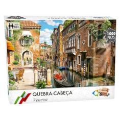 Brinquedo Educativo Pedagógico Quebra Cabeça Gigante Veneza 1000 Peças