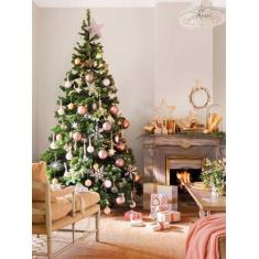 Árvore De Natal Pinheiro Verde 2,10 Grande E Cheia  Luxo  1000  galhos