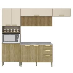 Armário De Cozinha 5 Peças Urban02 Balcão Com Pia 120cm Z06 Freijó/vanilla - Mpozenato