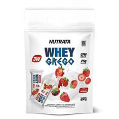 Nutrata Whey Grego - 900G Refil Morango Com Chantilly -