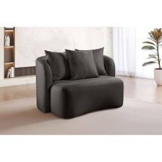 Sofá Curvo Orgânico Orion  Elegância e Contemporaneidade Preto