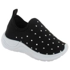 Tênis Infantil Menina 20 ao 34 com Brilho Slip On Calce Fácil-Feminino