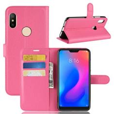 XIAOMI Capa para Redmi Note 6 Pro, capa carteira flip de couro PU premium com compartimento para cartão, suporte e fecho magnético [capa interior à prova de choque de TPU] Compatível com XIAOMI Redmi