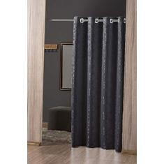 Cortina Provador 100% Privacidade 2,80x2,00 Jacquard Preto