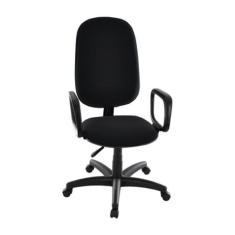 Cadeira Presidente Para Escritório Com Braços Linha Uno Preto