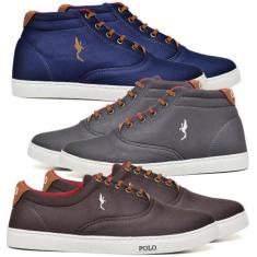 Kit 3 Tênis Casual Masculino Confortável Dia a Dia Macio - Polo Blu, 4