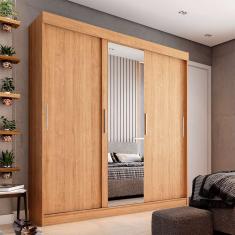 Guarda-Roupa Casal com Espelho Paris 3 pt 2 gv Naturale