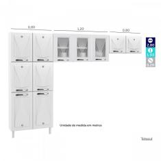 Cozinha Compacta 3 Peças 11 Portas Star New Telasul Branco