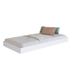 Cama Auxiliar Solteiro com Rodízios Art In Móveis Yuma Branco