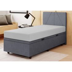 Base Cama Baú Solteiro Veludo SkyBox