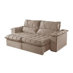 Sofá 3 Lugares Retrátil e Reclinável Martins M-178 Veludo - Martins Es