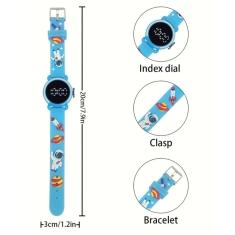 Kit Relógio Infantil Diigital Menina Silicone Desenho 3D Urso Florzinha + Conjunto Colar Pulseira Anél Miçangas Perolas