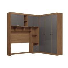 Guarda Roupa Casal 7 Portas E 4 Gavetas Lugano Jatoba/grafitte