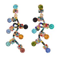 MAQVQLU Brincos de Natal para mulheres, enfeite de Natal, guirlanda torcida, brincos de argola de Natal, vermelho, verde, colorido, brincos de argola de pressão, brincos de Natal para meninas, Metal, Sem pedra preciosa