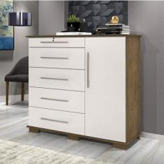 Cômoda 5 Gavetas 1 Porta Detroit New - J&A Móveis