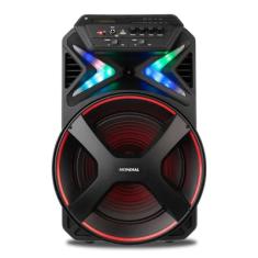 Caixa De Som Amplificada Mondial Cm-400, Bluetooth, 400W RMS, Alto Falante 12", Bivolt, Preto e Vermelho