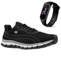 Kit Tenis Lege 21 para Treinos Academia e Corrida + Relogio Led, Preto