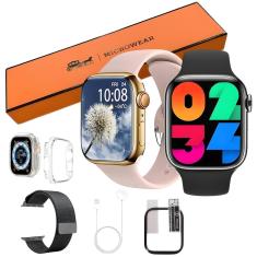 Smartwatch W59 Pro Mini Original Microwear Relógio Pequeno Kit C/2 Pulseiras Pelicula Case Gps Nf-Unissex