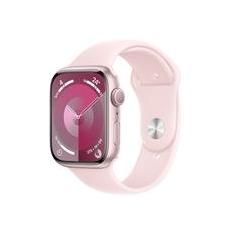 Apple Watch Series 9 45mm GPS Caixa Rosa de Alumínio, Pulseira Esportiva Rosa-claro, Tamanho M/G, Neutro em Carbono - MR9H3BZ/A