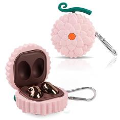 Suublg Capa protetora de silicone com design fofo de desenho animado para Samsung Galaxy Buds FE (2023) / Buds2 Pro (2022) / Buds 2 (2021) / Buds Pro (2021) / Buds Live (2020) fones de ouvido, com