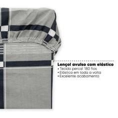 Lençol Casal Avulso Elástico Estampado Percal 180 Fios 40cm Altura - B