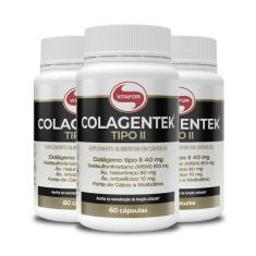 Kit 3 Colagentek Vitafor Tipo II 60 Cápsulas