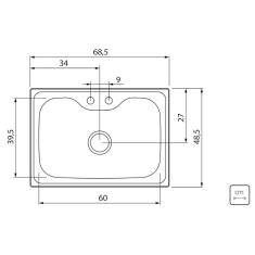 Cuba Tramontina Morgana Undermount em Aço Inox Acetinado