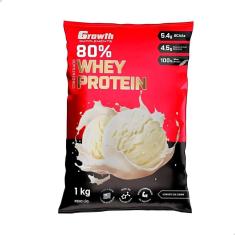 Whey Protein Concentrado 80%(1kg) -growth Supplements Sorvete de Creme