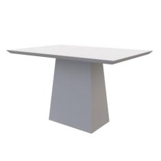 Mesa De Jantar Para 4 Lugares Tampo De Madeira Com Vidro 1,20m Jasmin 