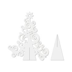 Árvore De Natal Com Arabescos 25cmx30cm - Cria Arte Laser