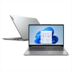 Notebook Lenovo Ultrafino IdeaPad 1 i3-1215U 8GB 256GB SSD Windows Home 15.6&quot; 82VY000SBR Cloud Grey