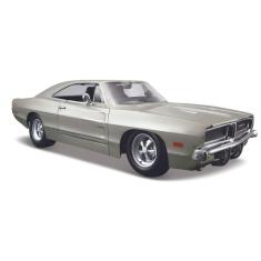 Miniatura 1969 Dodge Charger R/T- Prata-1:24