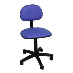 Cadeira Secretaria Sem Regulagem De Altura Corano Azul - ELO