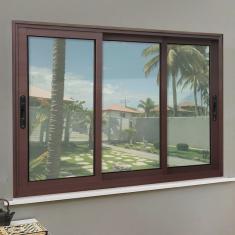 Janela Elite 3 Folhas Moveis Sequenciais 120 X 150 Vidro Liso