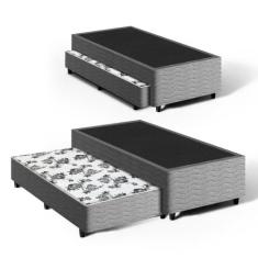 Cama Box com Auxiliar de Espuma Bicama Unique Solteiro 88cm - Lucas Co