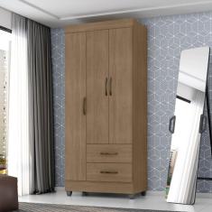 Guarda Roupa Solteiro Com 3 Portas Vidigal Carvalho Oak