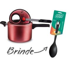 Panela de Pressão com Visor de Vidro - 4,5 Litros Teflon Antiaderente Rose Mta - Brinde Colher